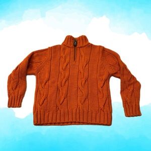 Handsome Orange Quarter Zip Neck Sweater Kids Size 2 Years / 2T Kico Kids